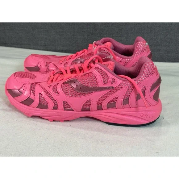 Saucony Grid‎ Azura 2000 Triple Neon Pink Rose S70774-4 Men sz 10.5 Unisex - Picture 3 of 16